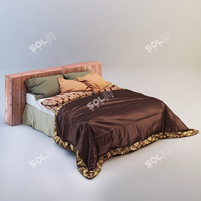 Eldorado King Size Bed 3D model image 1