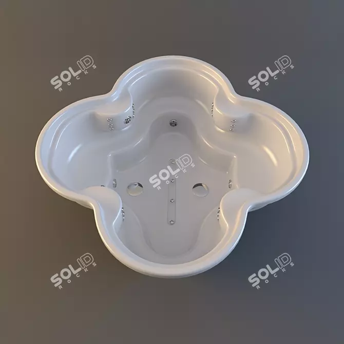 Luxury Four-Person Jacuzzi 3D model image 1