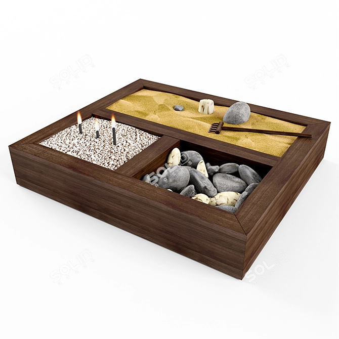 Serenity Stones Zen Garden 3D model image 1