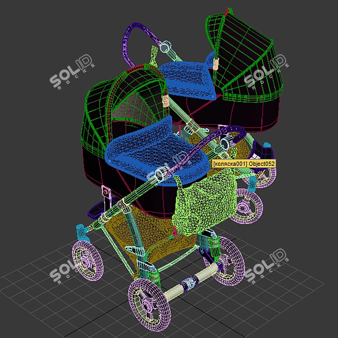 Espiro Enzo Evo: Stylish & Versatile Pram 3D model image 2