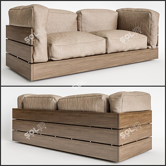 Contemporary Italian Design: PIERANTONIO BONACINA - STAVE Sofa 3D model image 1