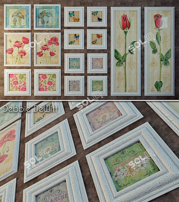 Debbie DeWitt's Elegant Blooms 3D model image 1