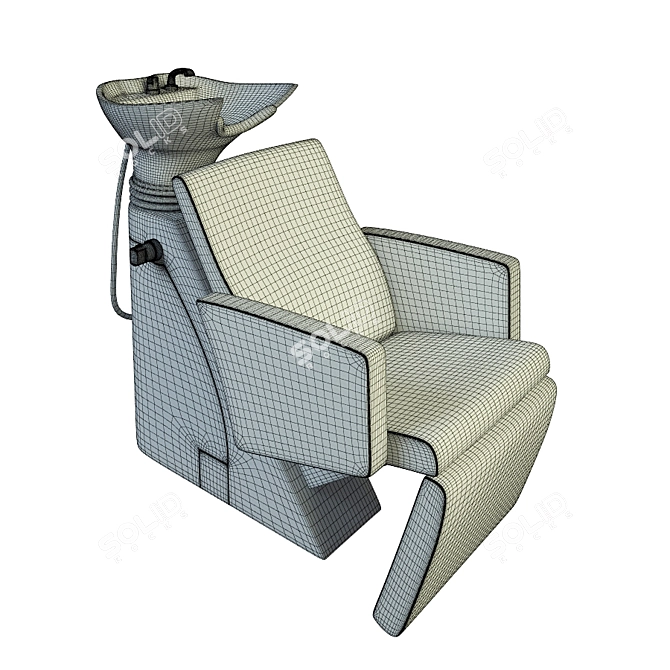 Salon Comfort Hair Chair 3D model image 2