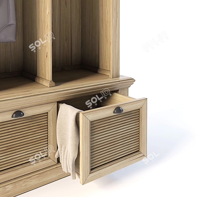 RH Shutter Locker+: Spacious and Secure Entry Storage 3D model image 2