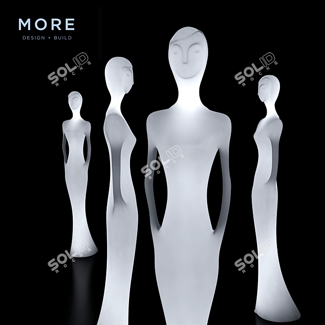 Penelope Statue-Lamp: More Design 3D model image 2