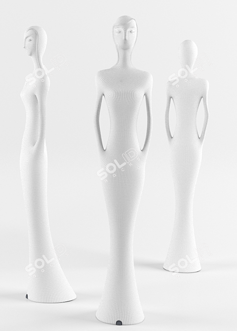 Penelope Statue-Lamp: More Design 3D model image 3