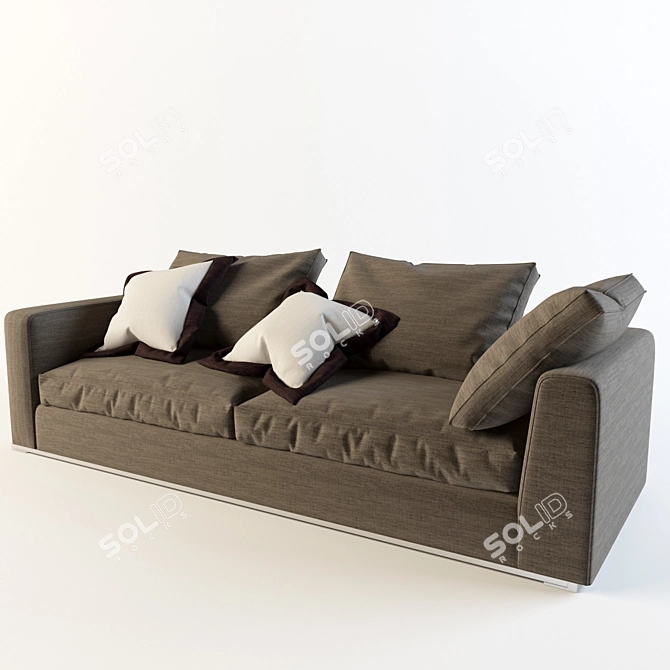 B&B Italia OMNIA 2411ADX: Elegant Maxalto Sofa 3D model image 1