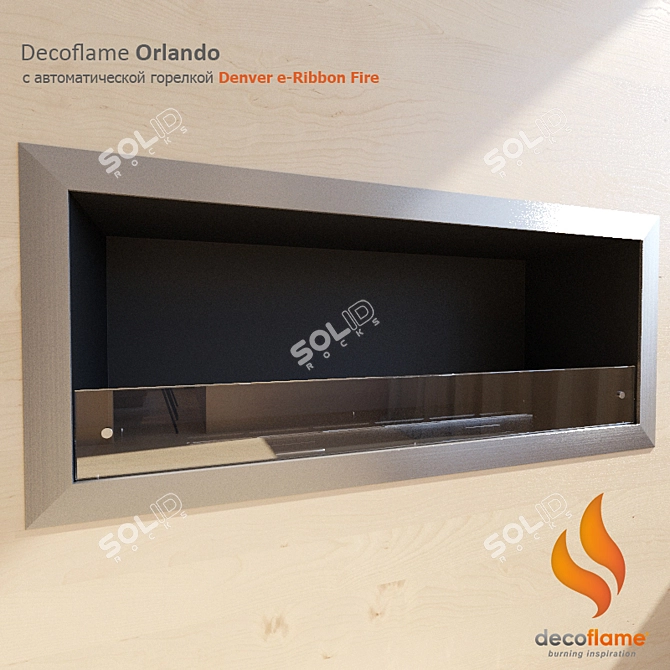 Decoflame Orlando Biofireplace: Stylish & Efficient 3D model image 1