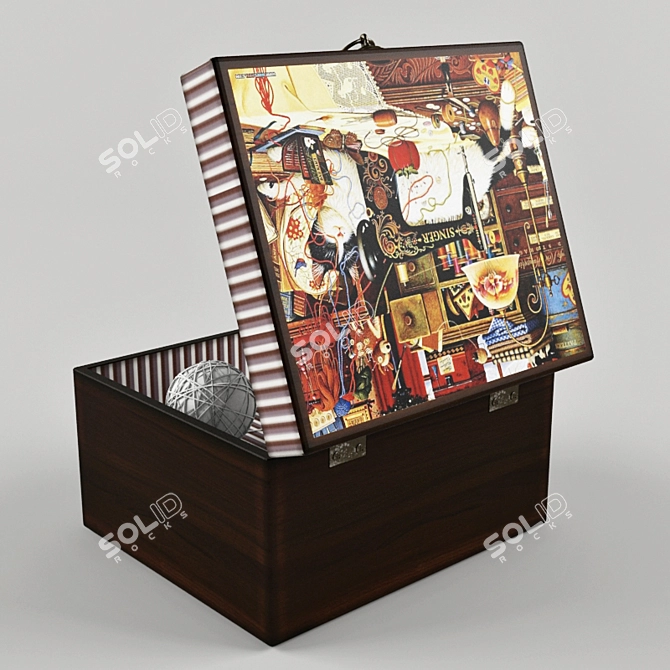 Elegant Keepsake Box 300/350 3D model image 2