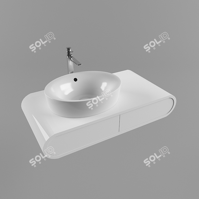 Toto Washbasin - Stylish and Functional 3D model image 1