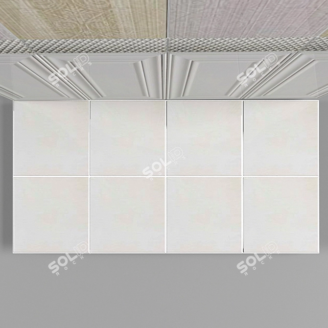 Elegant Versailles-Like Ceramic Tile 3D model image 2