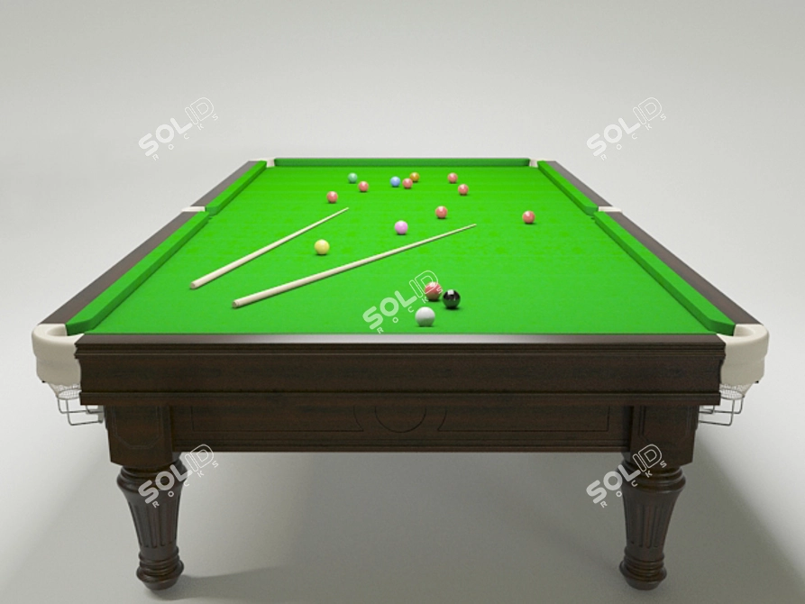 Professional Snooker Table 3D model image 1