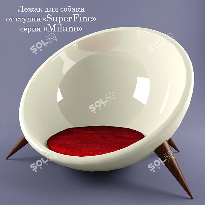 SuperFine Milan Dog Bed 3D model image 2