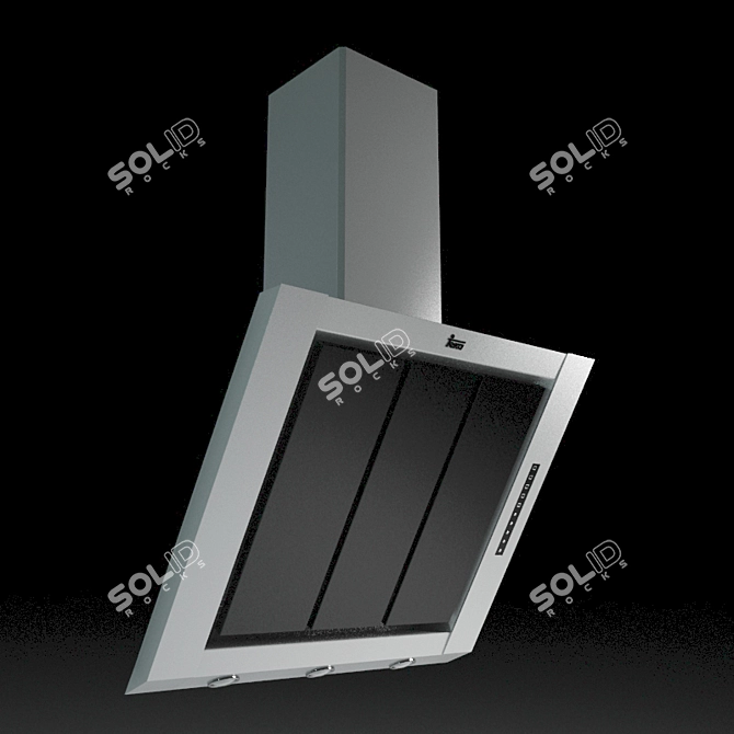 Stylish Glass Extractor Hood 3D model image 1