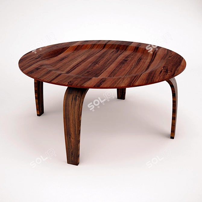 Modern Eames Plywood Coffee Table 3D model image 1