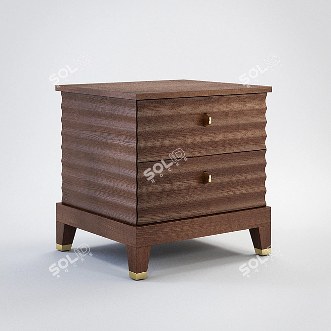 Elegant ELETTRA Nightstand 3D model image 1