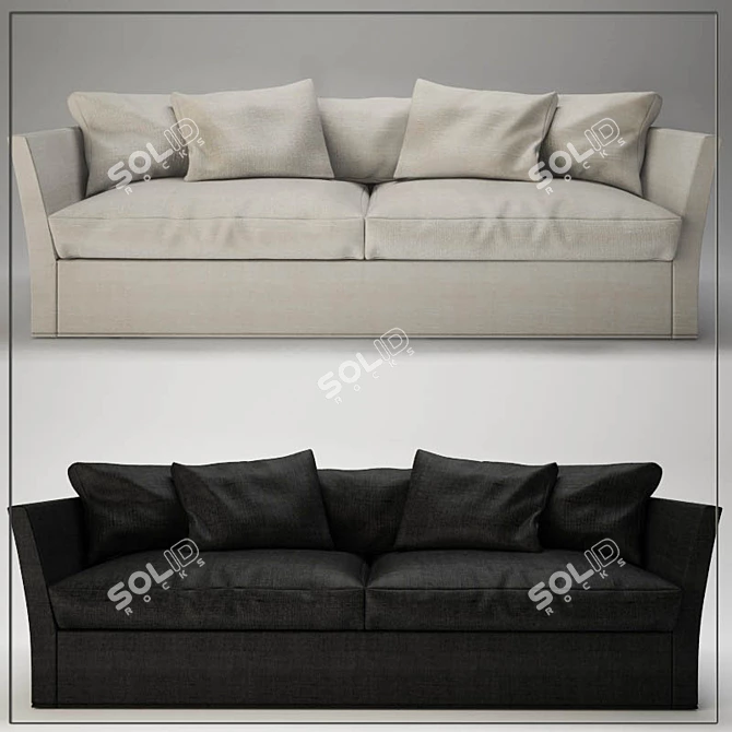 Modern Meridiani Quinn Deco Sofa 3D model image 1