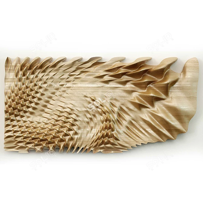 Wooden Parametric Panel 3D model image 1