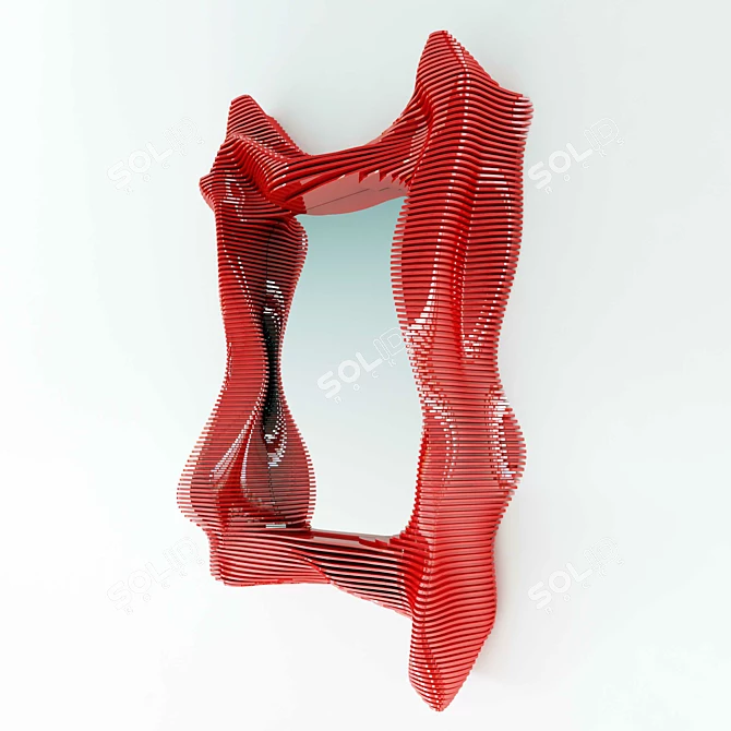 Sleek Reflective Mirror 3D model image 3