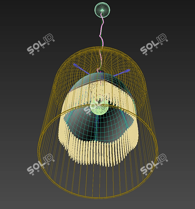 Teca Victorian Pendant Light 3D model image 2