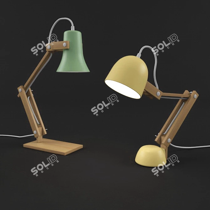 Sleek Modern Table Lamp 3D model image 1