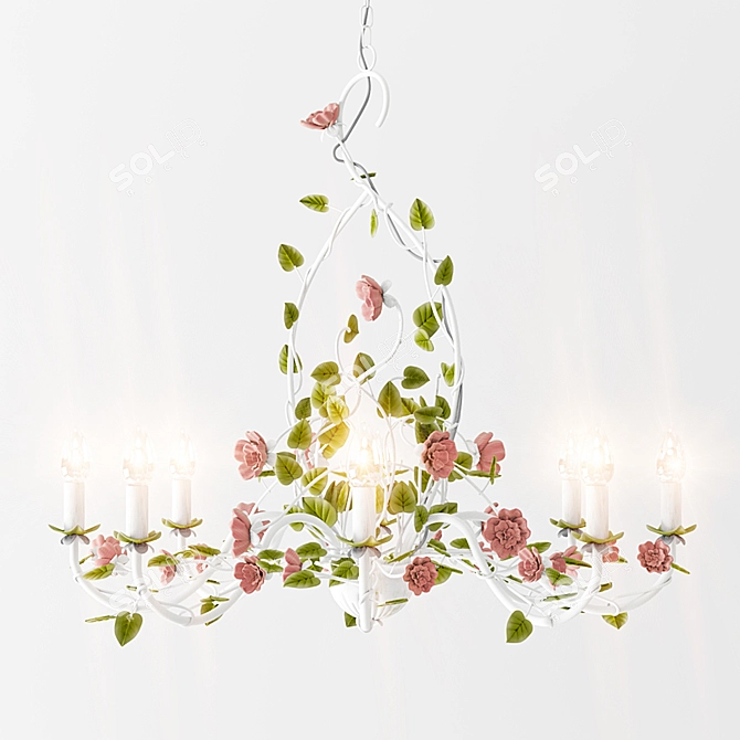 Elegant Bouquet Chandelier 3D model image 1