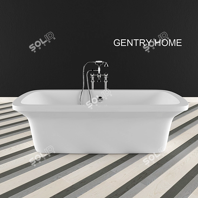 GENTRY HOME Newport - Elegant and Stylish 3-Seater Sofa 3D model image 1