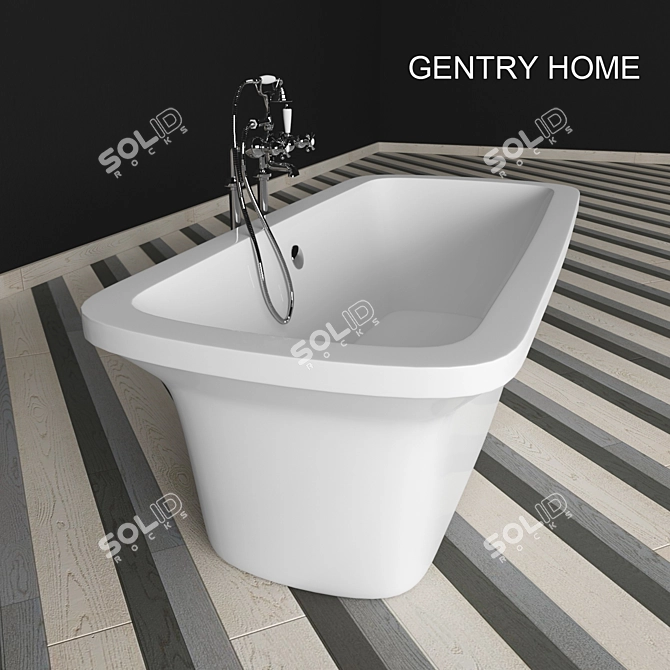 GENTRY HOME Newport - Elegant and Stylish 3-Seater Sofa 3D model image 2