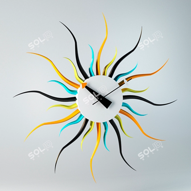 Modern Minimalist Wall Clock 3D model image 1