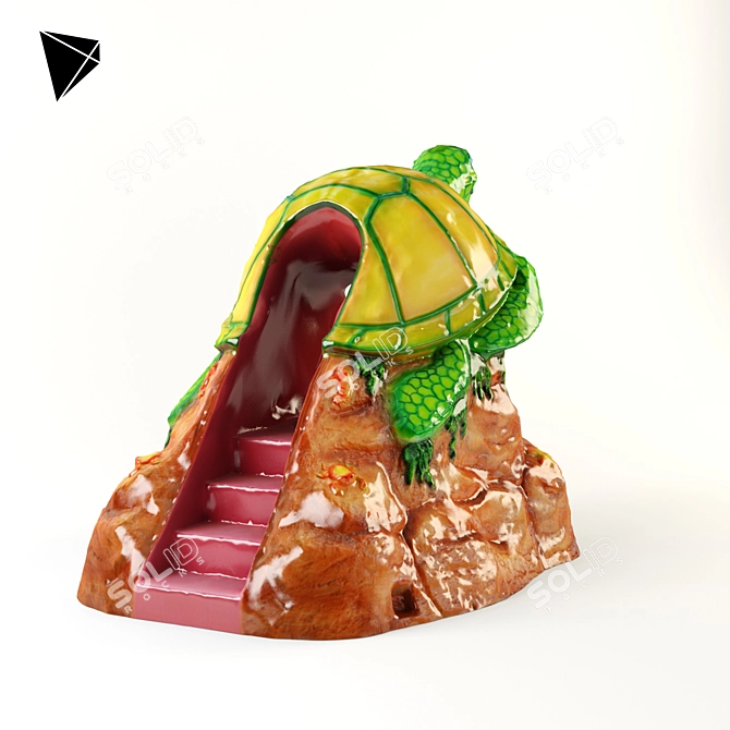 Turtle Splash Slide: Fun Pool Toboggan! 3D model image 3