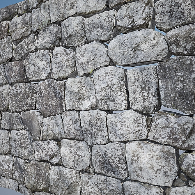 Striking Masonry Stone: 3000x2000mm 3D model image 1