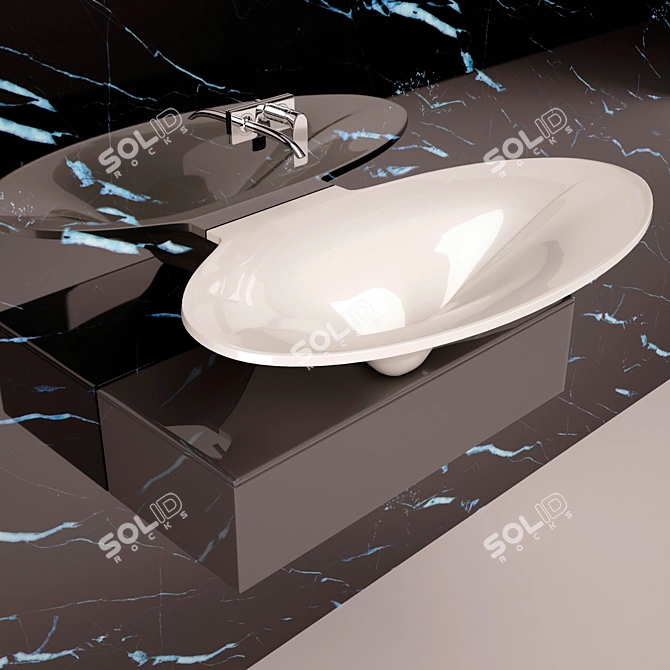 Burgbad Pli SELB100 + Axor Citterio M: Perfect Sink Combo! 3D model image 1