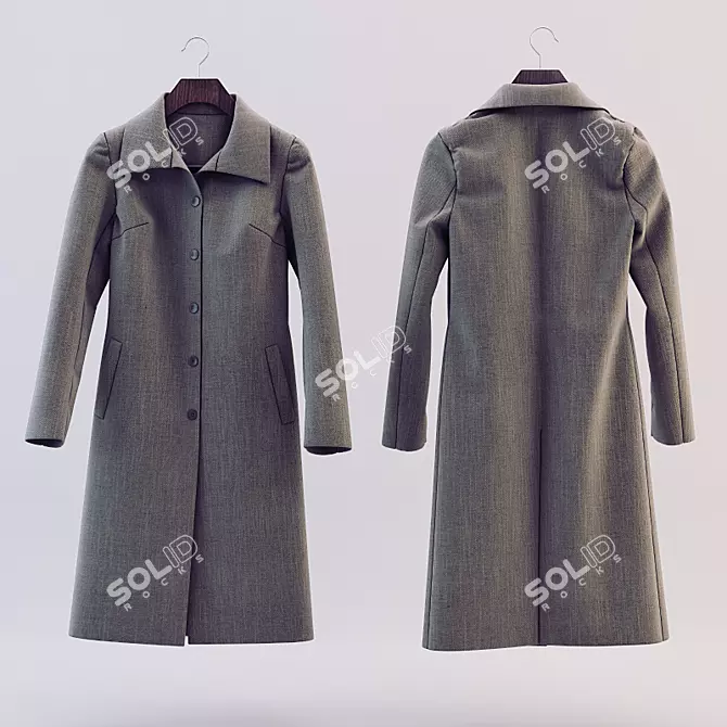 Eldorado Coat-1: Luxurious Warmth 3D model image 1