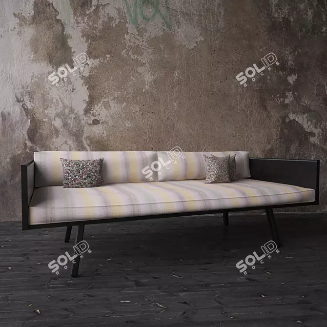 Modern 3D Sofa Model 3D model image 1