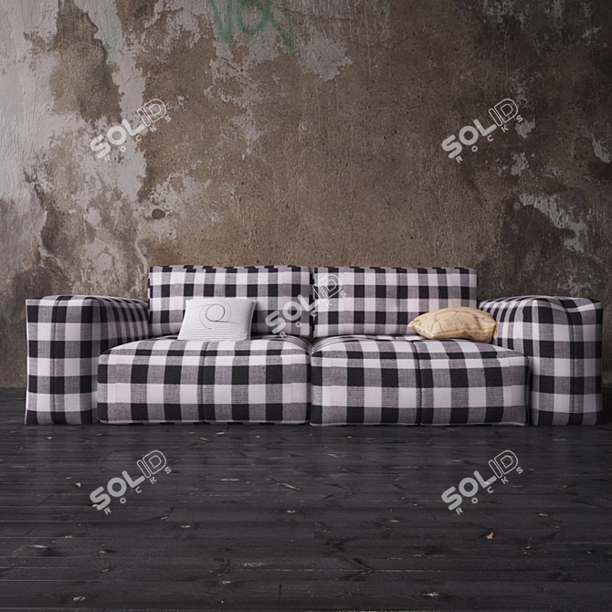 Modern 3D Sofa Model 3D model image 1