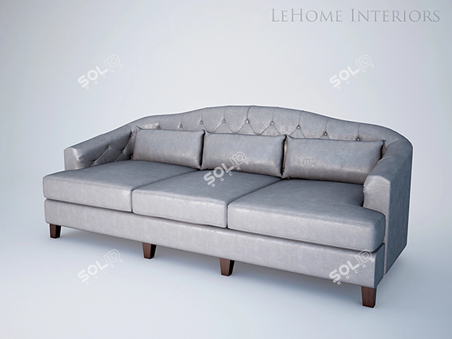 Luxurious Versailles Champagne Sofa 3D model image 1
