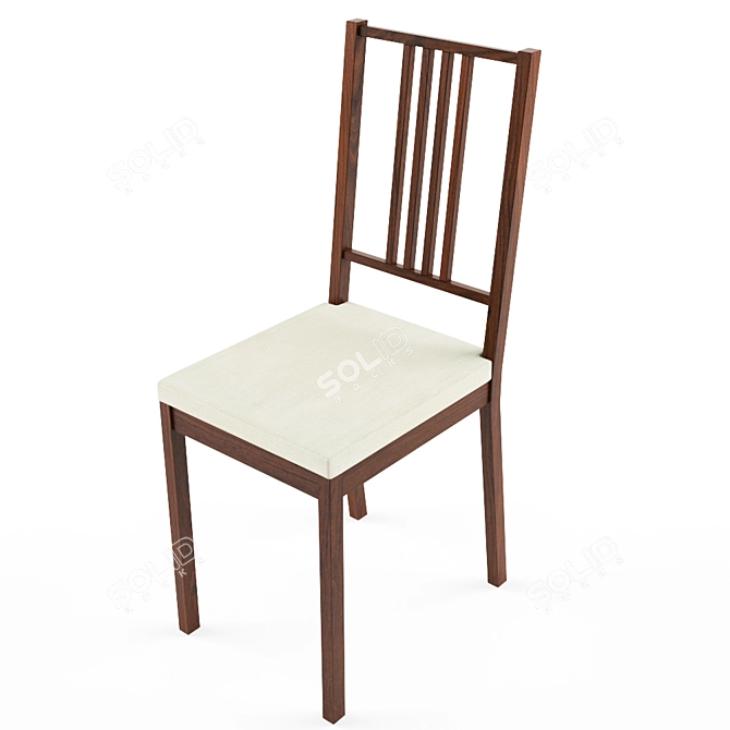 Title: Brown Berje Chair by Ikea 3D model image 2