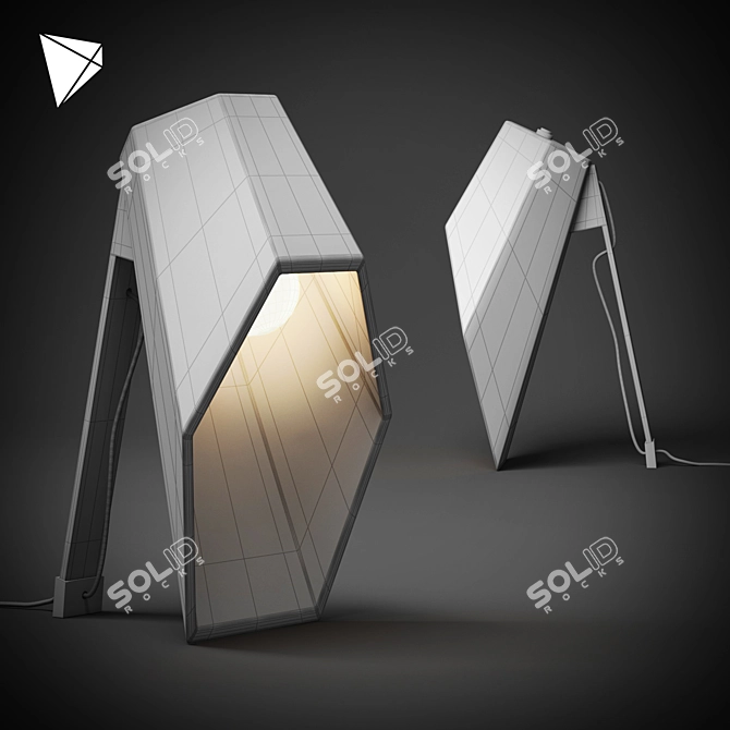 Elegant Wooden Lamp: Woodspot 3D model image 3