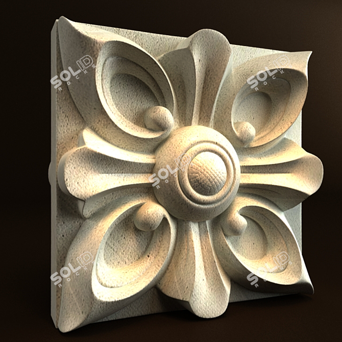 Exquisite Bali Carving Ornament: Perfect for Home Décor! 3D model image 1