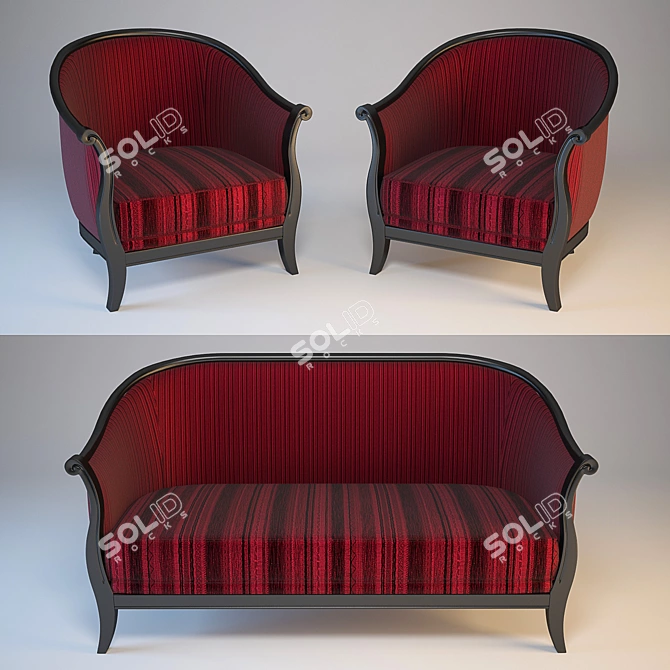 Elegant Mobilsedia Duchessa Sofa 3D model image 1