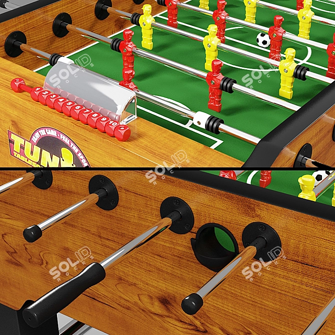 Mini Foosball Table 3D model image 2