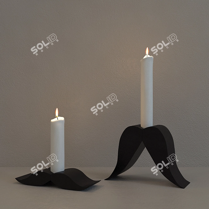 Trendy Beetle Candlesticks 3D model image 1