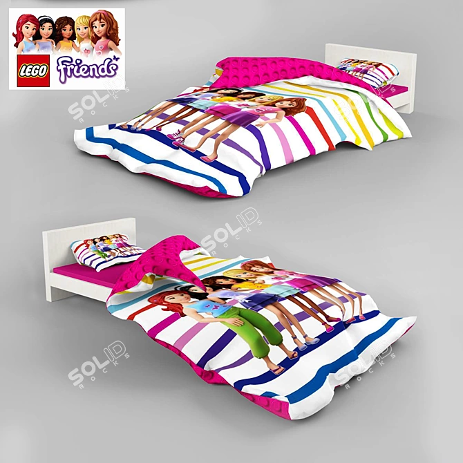 Lego Dream Bed 3D model image 1