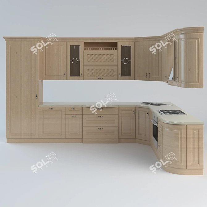 Timeless Kitchen 3D model image 1