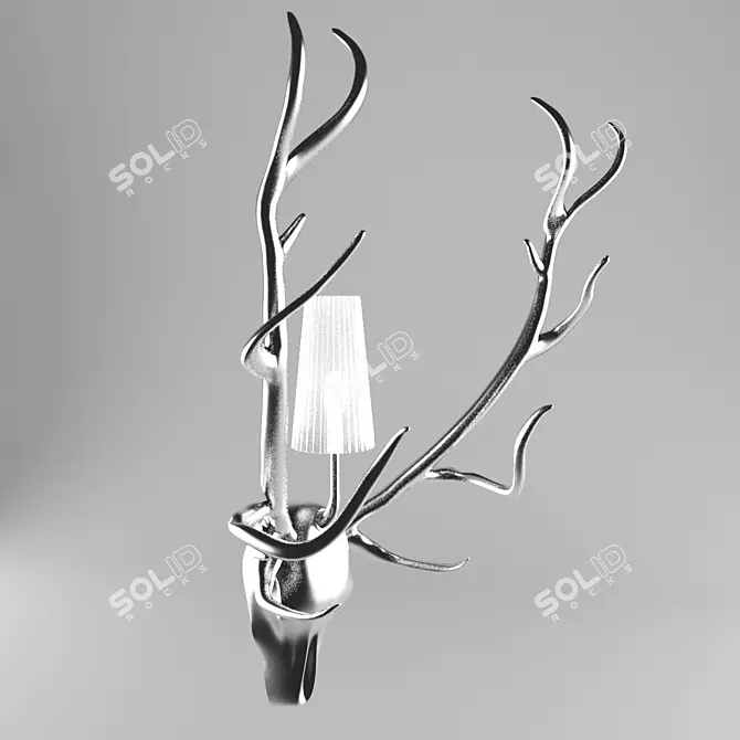 Majestic Deer Lamp 3D model image 1