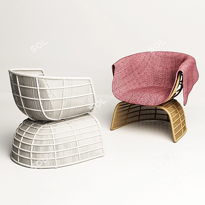  Crinoline Outdoor Armchair 3D model image 2