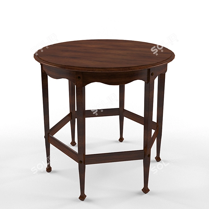 Elegant Shaw Side Table by Baker 3D model image 1