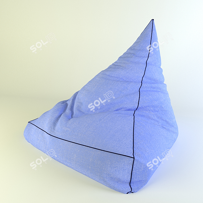 Cozy Comfort Bean Bag 3D model image 1