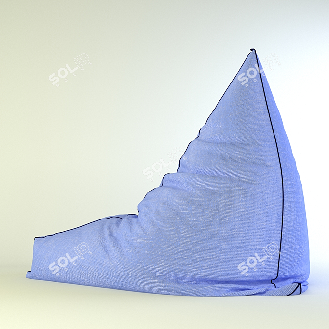 Cozy Comfort Bean Bag 3D model image 3