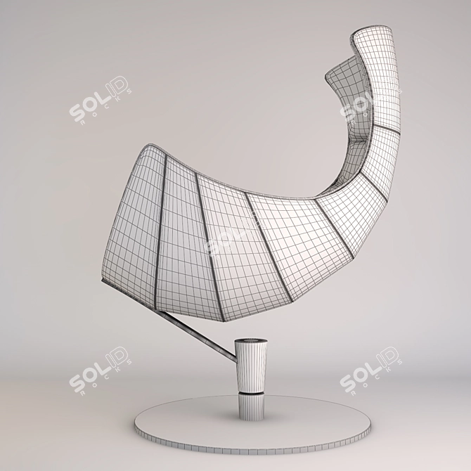 Cozy Nest Egg Chair 3D model image 3